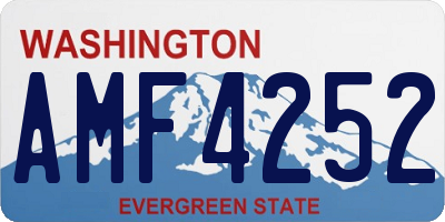 WA license plate AMF4252