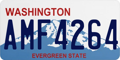 WA license plate AMF4264