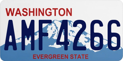 WA license plate AMF4266