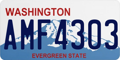 WA license plate AMF4303