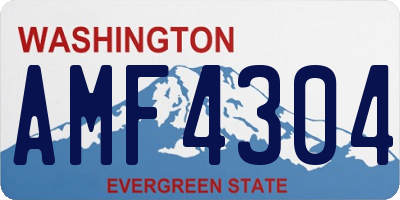 WA license plate AMF4304