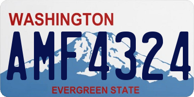 WA license plate AMF4324