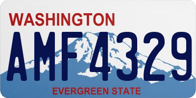 WA license plate AMF4329