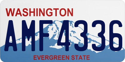 WA license plate AMF4336