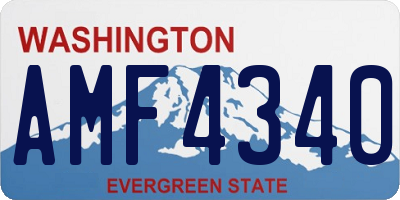 WA license plate AMF4340