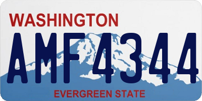 WA license plate AMF4344