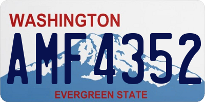 WA license plate AMF4352