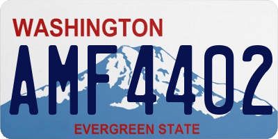 WA license plate AMF4402