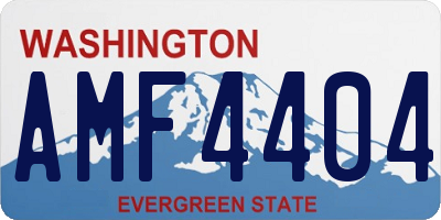 WA license plate AMF4404