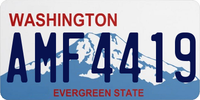 WA license plate AMF4419
