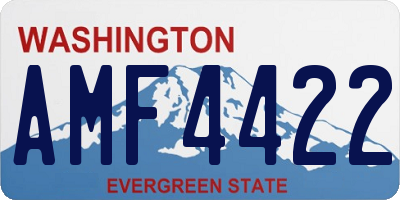 WA license plate AMF4422