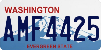 WA license plate AMF4425