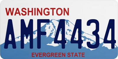WA license plate AMF4434