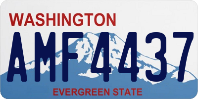 WA license plate AMF4437