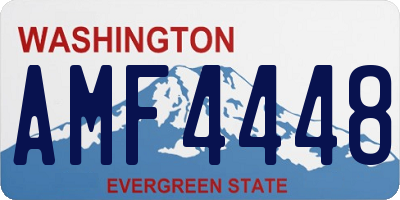 WA license plate AMF4448