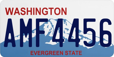 WA license plate AMF4456
