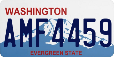 WA license plate AMF4459