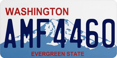 WA license plate AMF4460