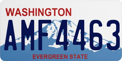 WA license plate AMF4463