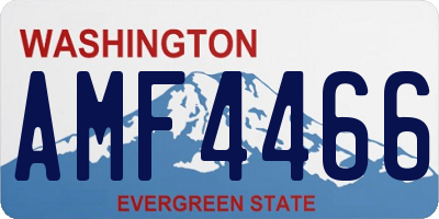 WA license plate AMF4466