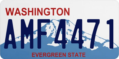 WA license plate AMF4471