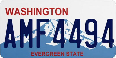 WA license plate AMF4494
