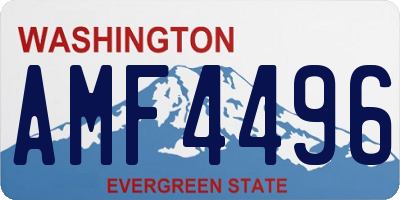 WA license plate AMF4496