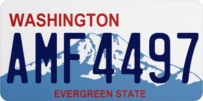 WA license plate AMF4497