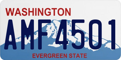 WA license plate AMF4501