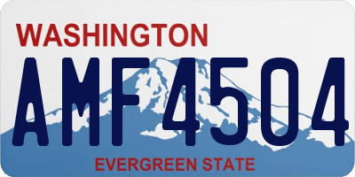 WA license plate AMF4504