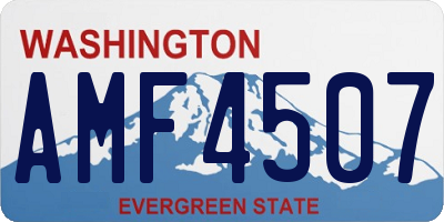 WA license plate AMF4507