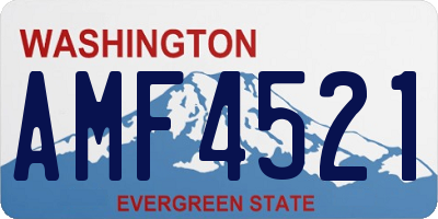 WA license plate AMF4521