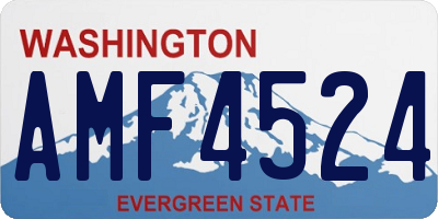 WA license plate AMF4524