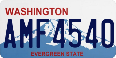 WA license plate AMF4540