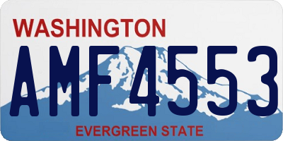 WA license plate AMF4553