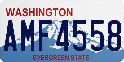 WA license plate AMF4558