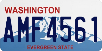 WA license plate AMF4561