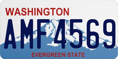 WA license plate AMF4569