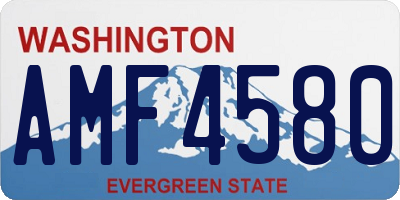 WA license plate AMF4580