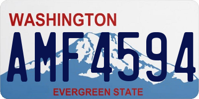 WA license plate AMF4594