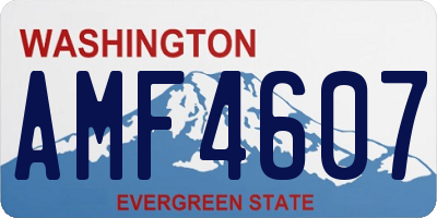 WA license plate AMF4607