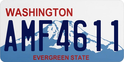 WA license plate AMF4611