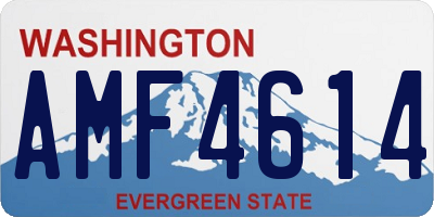 WA license plate AMF4614