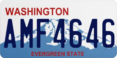 WA license plate AMF4646