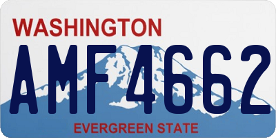 WA license plate AMF4662
