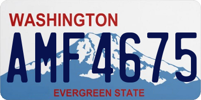 WA license plate AMF4675