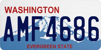 WA license plate AMF4686