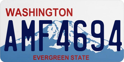 WA license plate AMF4694
