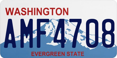 WA license plate AMF4708