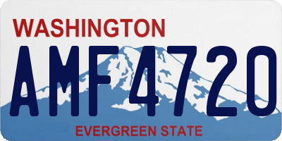 WA license plate AMF4720